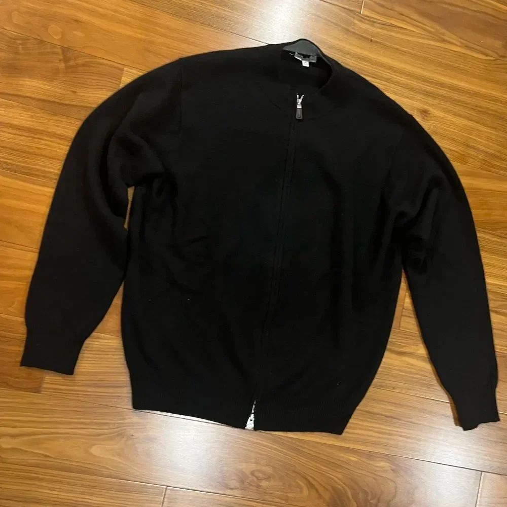 Peter Millar Men's Black cashmere zip Sweater size XL